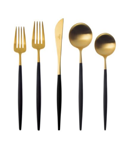 Avio Black/Gold Flatware