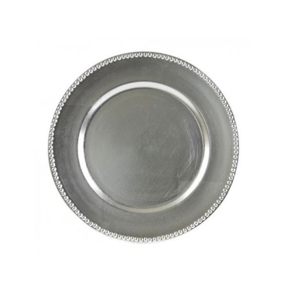 Silver Acrylic Charger Plate