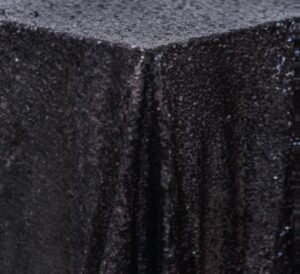 Black Sequin Tablecloth