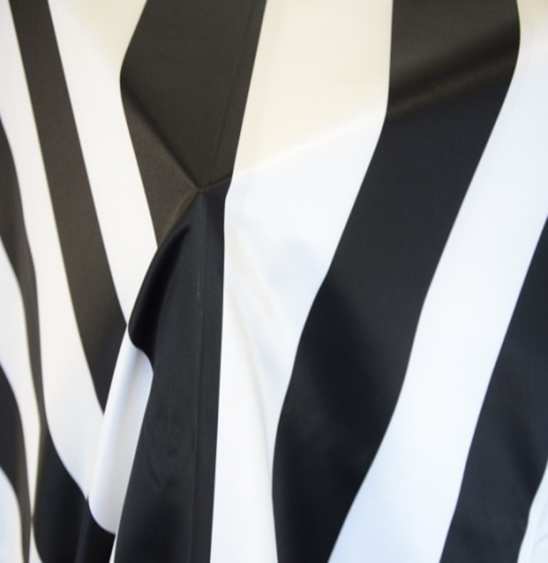 Black and White Stripe Tablecloth