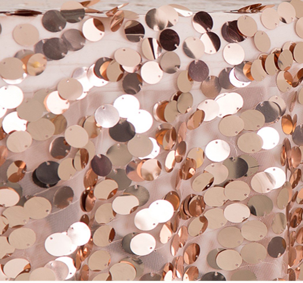 Blush Payette Sequin Tablecloth