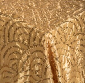 Champagne Mermaid Sequin Tablecloth