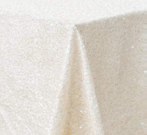Ivory Sequin Tablecloth