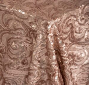 Rose Gold Empire Sequin Tablecloth