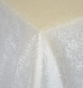 White Shimmer Tablecloth