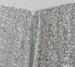 Silver Sequin Tablecloth