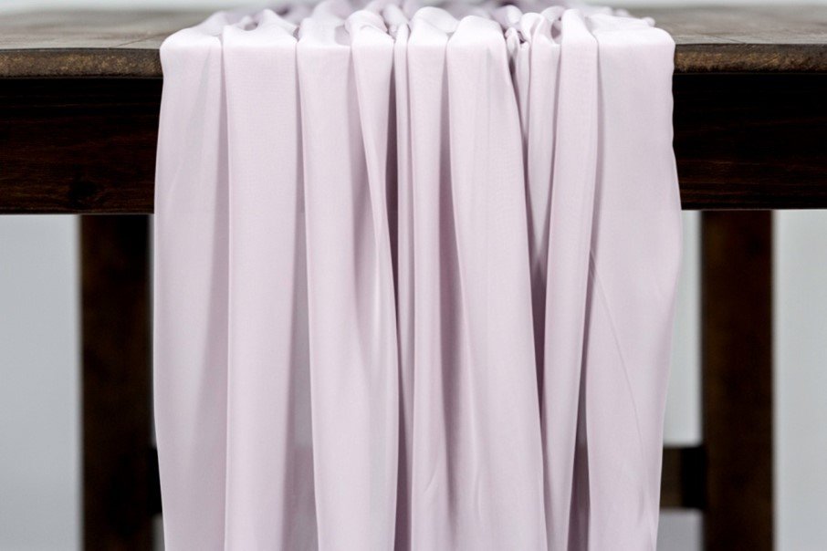 Evening Mauve Chiffon Table Runner