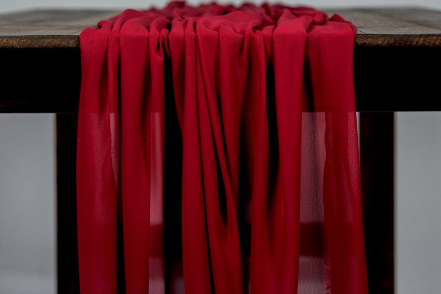 Merlot Chiffon Table Runner