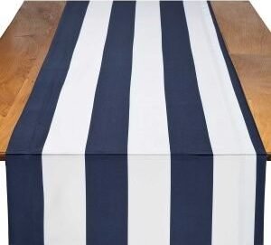 Navy Stripe Table Runner