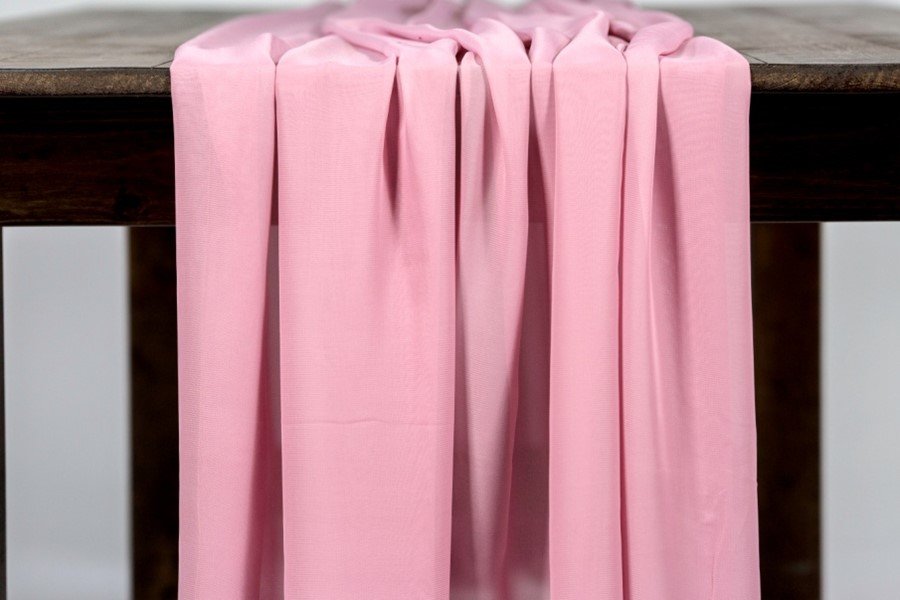 Rose Chiffon Table Runner