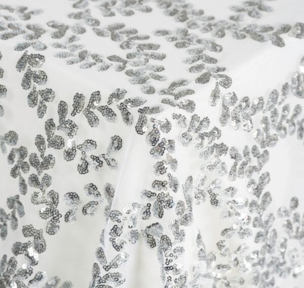 Silver Sequin Vine Overlay