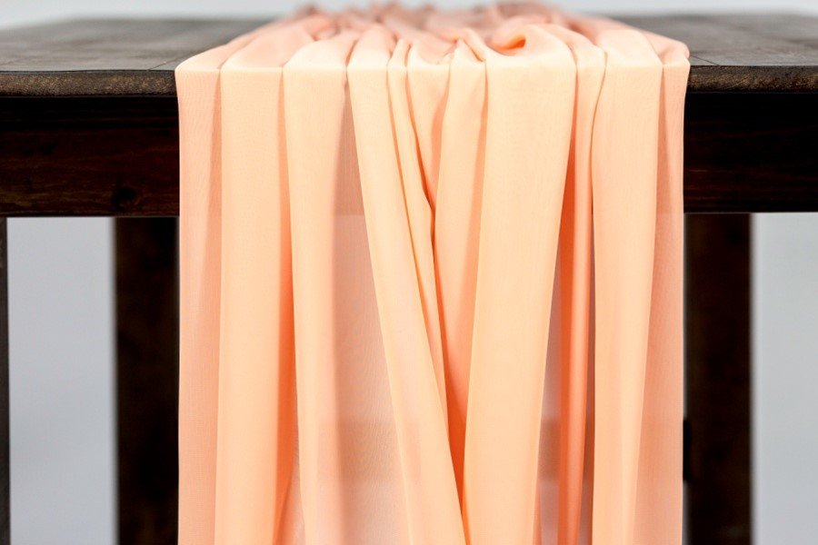 Tangerine Chiffon Table Runner