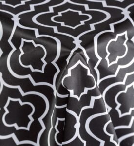 Geo Black and White Tablecloth