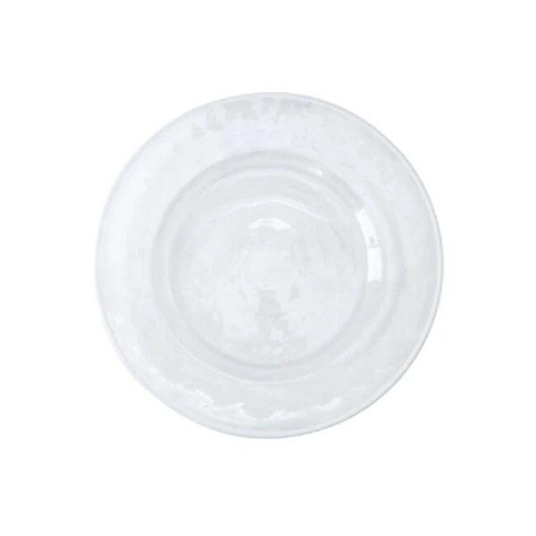 White Glass Solid Trim Charger Plate
