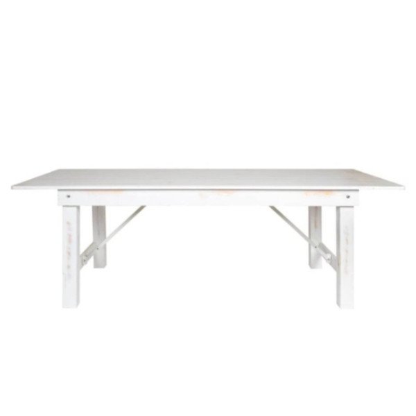 White Wash 8ft Farm Table